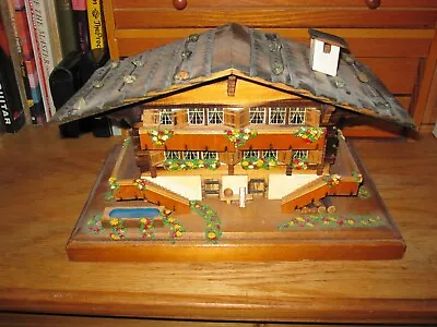 Jewelry Music Box Swiss Chalet Wood Plays Theme Song Love Story MIJ  For Parts • $32.95