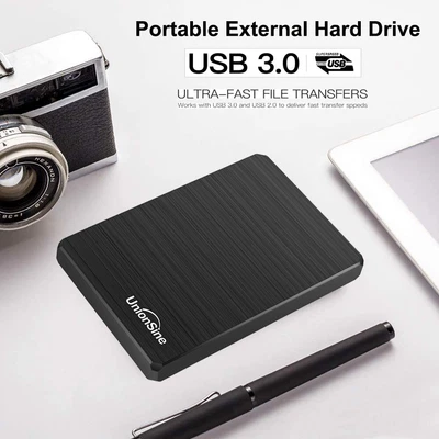 UnionSine External Hard Drive 750GB USB 3.0 MAC PC LAPTOP TV HDD 2.5  - Portable • £24.99