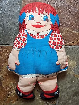 Vintage Raggedy Ann Suzy Plush Pillow Doll Stuffed Toy 1960's 16” Pigtails Cute • $9.20