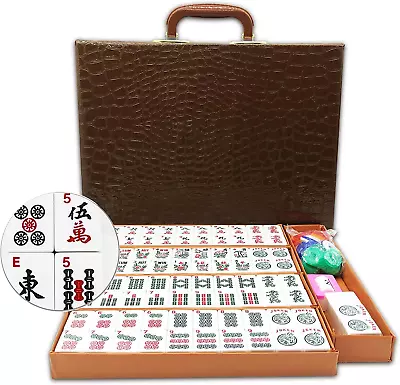 American Mahjong Game Set 166 White Engraved Tiles For Western Mah Jong New • $50.99