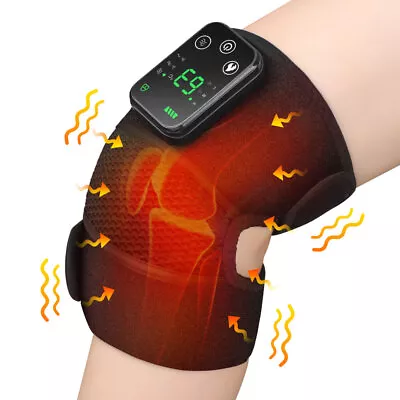 3 In 1 Electric Fast Heating Vibration Knee Joint Pad Wrap Brace Massage Therapy • $35.95