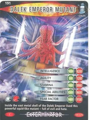 Doctor Who Battles In Time Exterminator #191 Dalek Emperor Mutant • $2.11