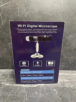 1000X WIFI Digital Microscope Camera For Electronic Accessories Coin Inspection • $26.99