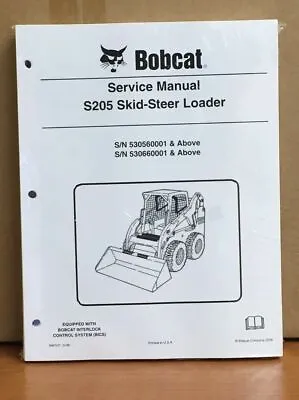 Bobcat S205 Skid Steer Loader Service Manual Shop Repair Book 3 Part # 6987037 • $97.12