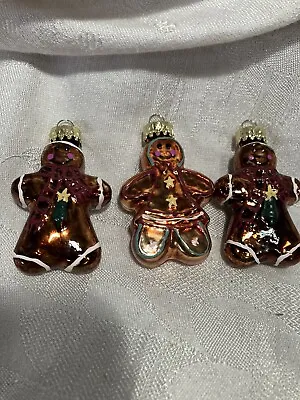 G & D Miniature Gingerbread Man Glass Christmas Ornaments  • $7.99