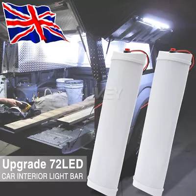 2X Interior LED Light White Strip Bar Lighting 12V Caravan Motorhome Campervan • £10.12