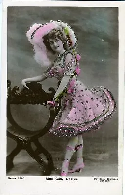 Gaby DESLYS (Singer/Actress/Dancer): Hand-Colored Postcard Portrait • £38.61
