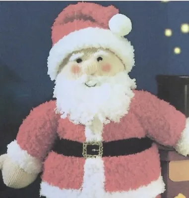 X1 - Knitting Pattern - Father Christmas Santa DK Toy Xmas • £1.99