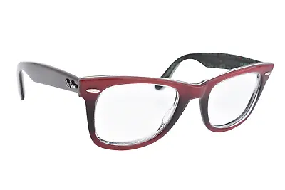 Ray-Ban Wayfarer RB 2140 1202/2X Frame Sunglasses Burgundy Mens Women 50-22#4936 • $89.98