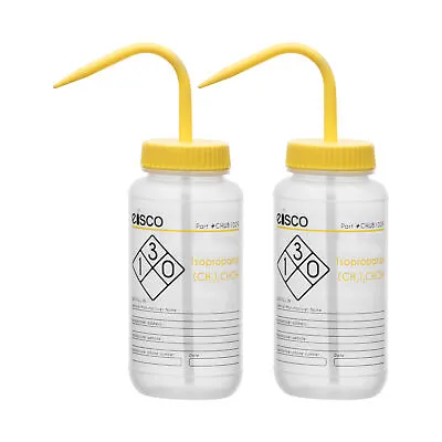 2PK Isopropanol Wash Bottle 500ml - Wide Mouth - LDPE - Eisco Labs • $15.99