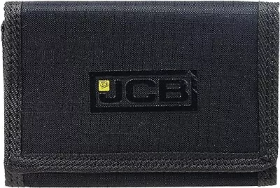 JCB Slim Compact Canvas Card Wallet Black Men's Boys Teens  Ripper Trifold • £6.99