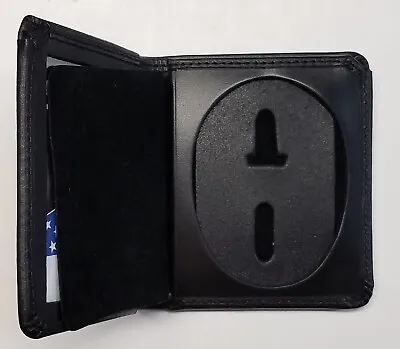 Los Angeles/Phoenix Police Bi-Fold Black Recessed Cutout Oval Badge Small Wallet • £28.91