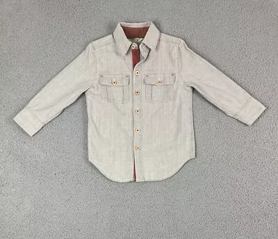 Matilda Jane With Joanna Gaines Boys Size 2 Long Sleeve Cotton Button Down Shirt • $14.81