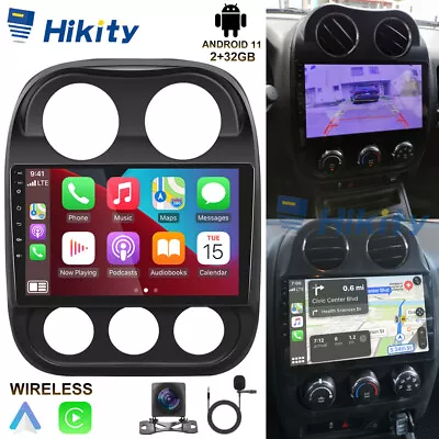$145.34 • Buy 32GB Android 11 Carplay Car Radio GPS Stereo Player DSP For Jeep Patriot Compass