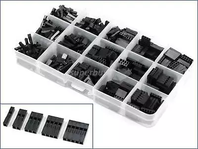 $26.95 • Buy 500pcs 2.54mm 1 2 3 4 5 6 Pin Dupont Wire Housing Terminal Connector Jumper Kit
