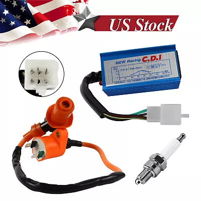 Racing AC 5 PIN CDI +Ignition Coil Plug For HONDA ATC XR CRF TRX 50cc 70cc 125cc • $9.99