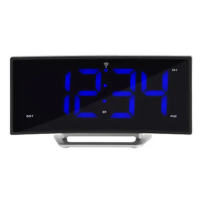 617-249 La Crosse Technology Atomic Curve LED Dual Alarm Digital Clock USB Port • $39.95