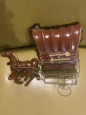 $44.99 • Buy Vintage Betson's Cowboy  Western Covered Wagon Horse Decanter Japan