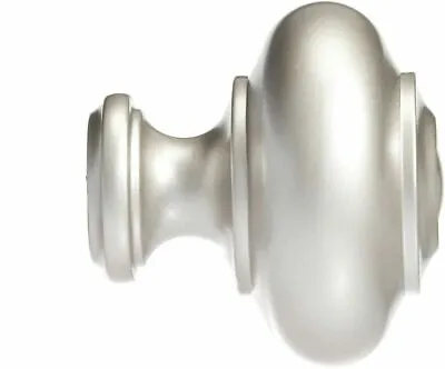 Pair Of Large Nickel Coloured Pull Door Knobs - 64mm Diameter & Wood Screw • £13.99