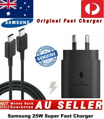 Genuine Original Samsung 25W Super FAST Wall Charger For Note S8/10/S20/S21+/S22 • $7.99