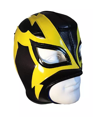 SHOCKER (pro-fit) Lucha Libre Mexican Wrestling Luchador Costume Mask - Blk/Yell • $19.99