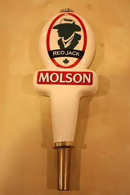 Beer Tap Handle Molson Red Jack Ceramic • $14.95