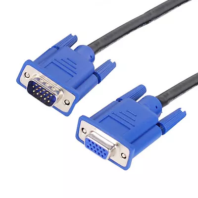 VGA Extension Cable 6Ft High Quality LCD TV Monitor Male To Female 15-pin Cord • $5.14