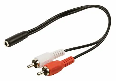 £3.12 • Buy 3.5mm Y Adapter Audio Cable Stereo Female Mini Jack To 2 RCA Male Adapter AUX UK