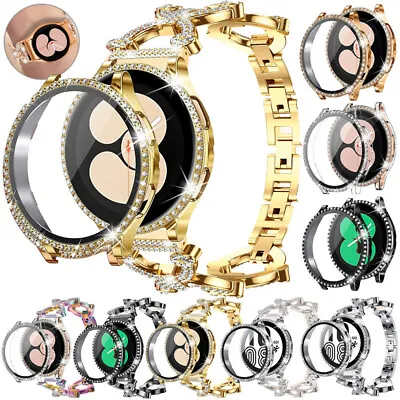 Bling Metal Strap Band For Samsung Galaxy Watch 5 4 40 44mm Diamond Case Cover • $8.54