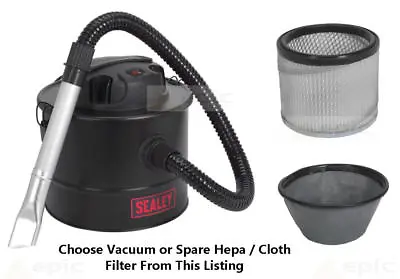 £14.95 • Buy Sealey 15L Ash Vacuum Cleaner Coal Chimney Fireplace Wood Fire Stove Hoover