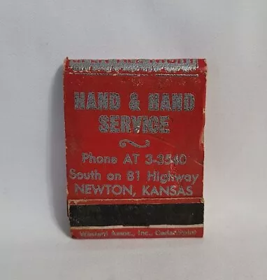 Vintage Hand & Hand Service Phillips 66 Gas Matchbook Newton KS Advertising Full • $12.99