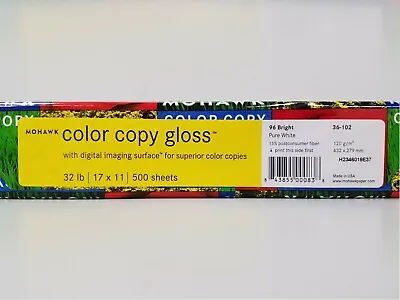 MOHAWK Color Copy Gloss 11x17 Paper; Case Contains 4 Reams (500 Sheets Per Ream) • $49.99