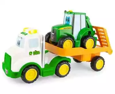 John Deere Lights And Sounds Farmin' Friends Truck Hauling Set Toy • $59.99