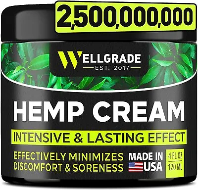 $45.99 • Buy Hemp Cream 2,500,000,000 Mg Joint Muscle Arthritis Inflammation Back Pain NonGMO