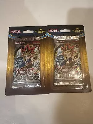 Yu-Gi-Oh! METAL RAIDERS 25th Anniversary 2x Booster Pack BLISTER Factory Sealed • $7.50