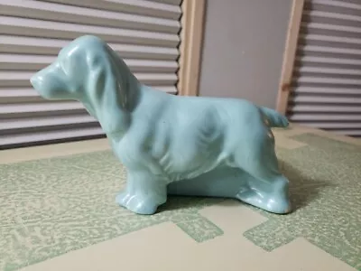 Vtg Haeger Ceramic Dog Planter Light Blue Spaniel Setter Springer Bird Dog • $27.54