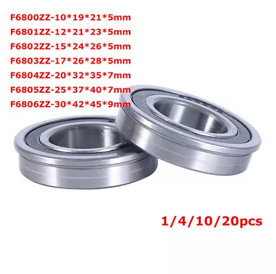 F6800ZZ/F6801ZZ~F6806ZZ Micro Flange With Edge Deep Groove Ball Bearing • $2.85