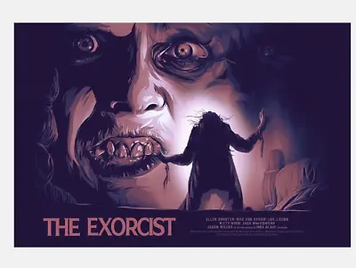 The Exorcist Horror Movie Malone Pink Variant Poster Giclee Print 36x24 Mondo • $123.99
