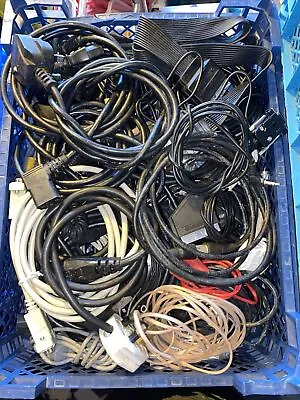Cables Leads Job Lot - Power Lead EU Meter Mic Cable Y Splitter Female Male • £7.54