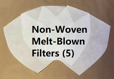 5 Fabric Face Mask Filters ( Non-woven Melt-blown)  • $3.75