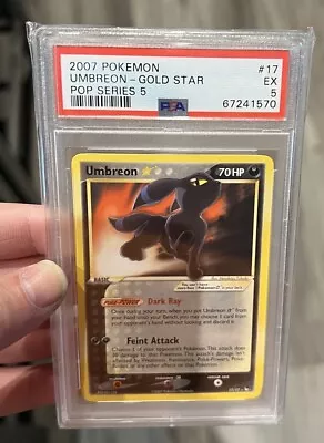 2007 Pokemon POP Series 5 - Umbreon Gold Star #17/17 PSA 5 • $2500