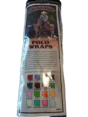 Mustang Polo Wraps Black Fleece New In Original Zip Bag Packaging Equestrian • $0.99