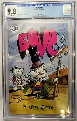 BONE #13 CGC 9.8 WHITE PAGES 1993 Jeff Smith Cartoon Books - First Print HTF • $130