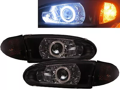 COLT MK7 1993-1995 2D Glass CCFL Bi-Projector HID Headlight Black For DODGE LHD • $737.83