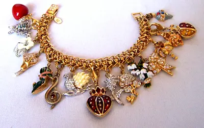 Nolan Miller Joan Rivers Charm Bracelet Euc Never Worn 17 Charms • $150