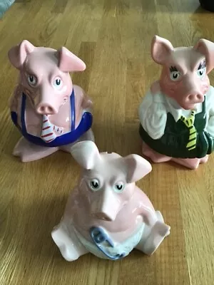 Natwest Piggy Banks - With Stoppers - Very Good Condition - Bundle Of 3 Piggys • £15