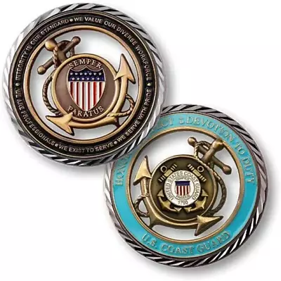 Coast Guard (rope Edge) Challenge Coin - Excellent Gift - Shipped Free Fm US-US! • $5.95