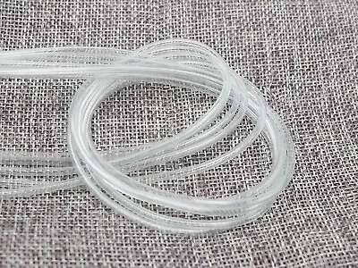 10 Meters Clear 2mm 2.4mm Hollow Tubing Jewelry Cord Cover Memory Wire Craft DIY • £2.47