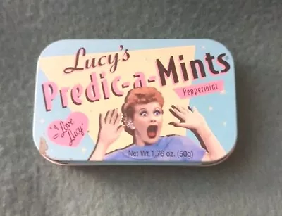 Vintage I LOVE LUCY Tin Metal Box Predic-a-Mints Peppermint Candy Mints Canister • $4.75