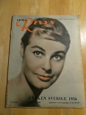 INGRID GOUDE 2nd Runner Up Miss Universe 1956 On Cover Of Swedish Magazine 20/56 • $15
